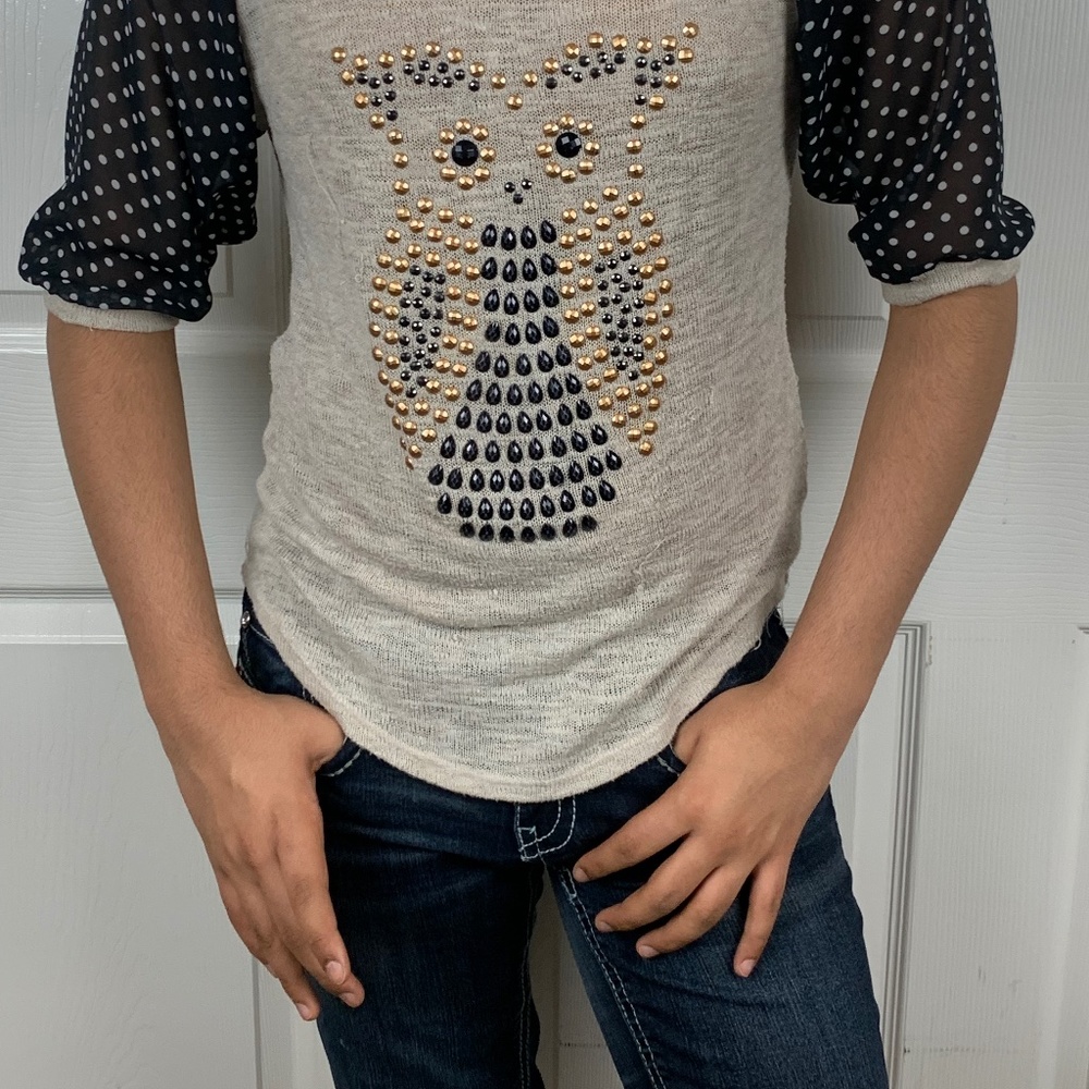 Owl Netted Top - Picture 2 of 3